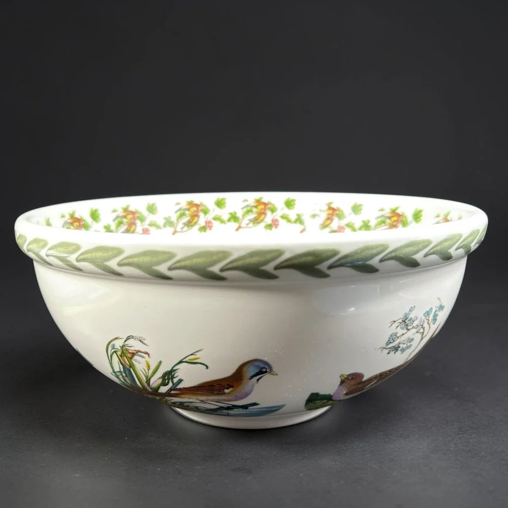 Portmeirion Birds of Britain Little Egret Large 11 inch Serving Mixing Bowl 1978